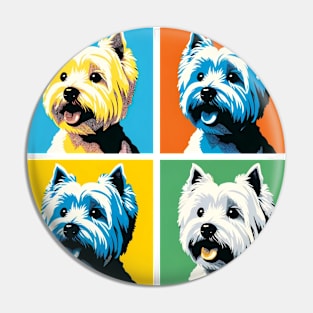 West Highland White Terrier Pop Art - Dog Lover Gifts Pin