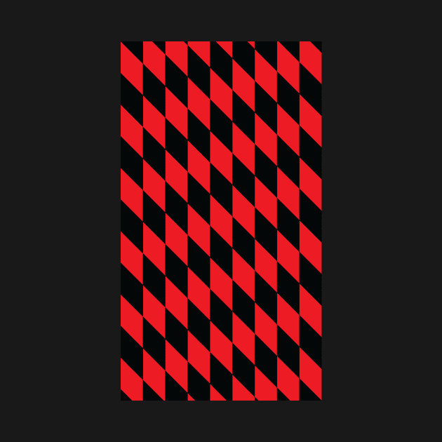 Checkered Rhomboids "Red-Black" by MHich