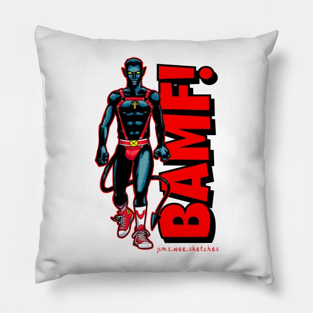 Bamf! Pillow by Jims_wee_sketches