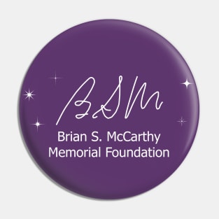 BSM Foundation White Logo on Purple Pin