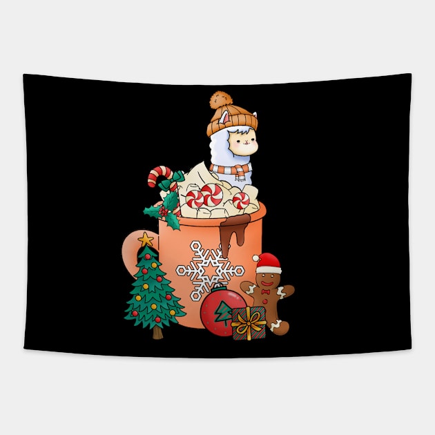 Cute and Lovely Animals with Christmas Vibes Tapestry by Gomqes