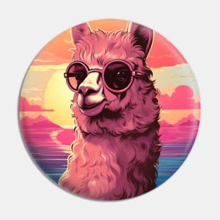 Vintage Trauma Llama Alpaca Pin