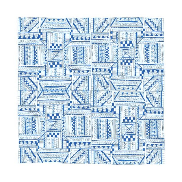 Blue Geometric Pattern by LauraKatMax