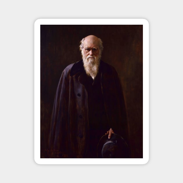 High Resolution John Collier Portrait of Charles Darwin 1883 Magnet by tiokvadrat