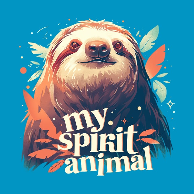 my spirit animal sloth by Stephanie Francoeur Art