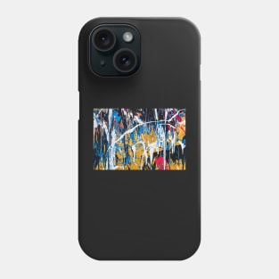 Dripping paint graffiti wall Phone Case