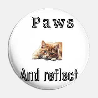 Paws and reflect Pin