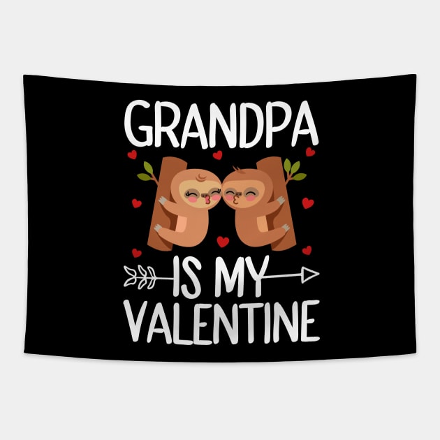Grandpa Is My Valentine Tapestry by DragonTees