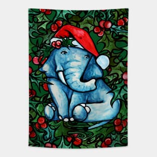 Christmas Elephant Tapestry