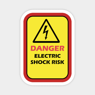Danger Electrical Shock Risk warning sign for electrical engineer electrician Magnet