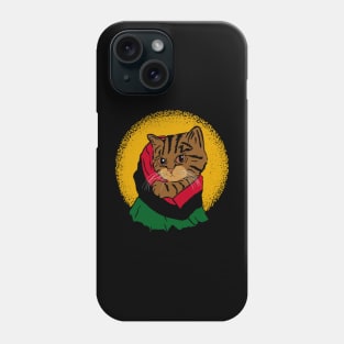 Cat with Juneteenth Flag Phone Case