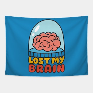 Lost My Brain // Cute Brain Doodle Tapestry