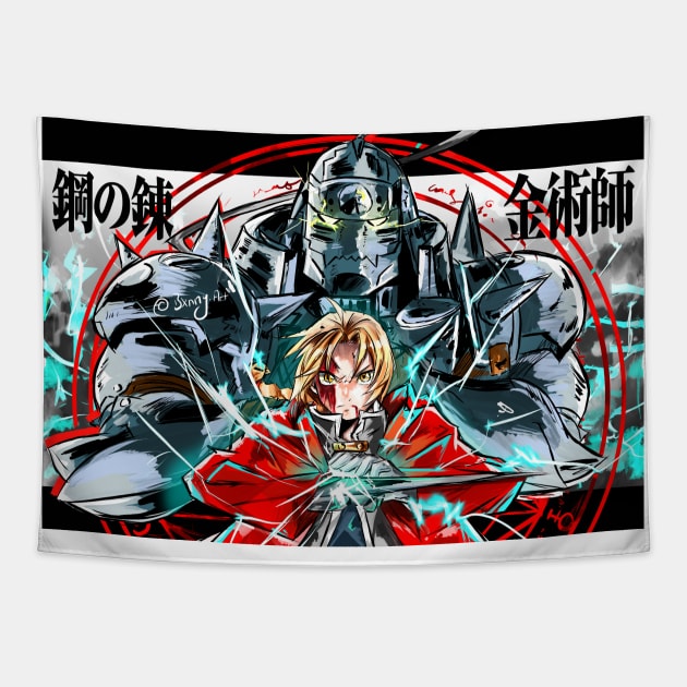 fullmetal alchemist brotherhood elric brothers Tapestry by Bxnny.Arts