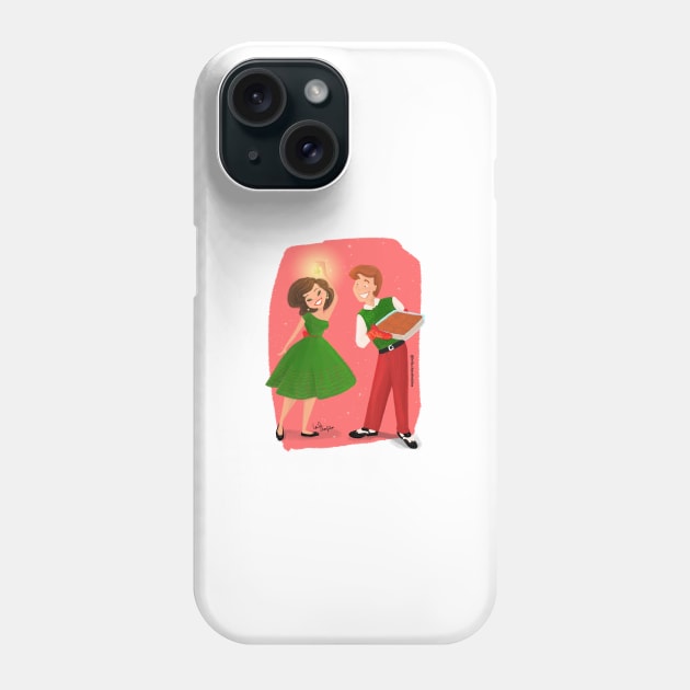 Christmas Couple Phone Case by LeilaCharaf