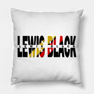 vintage typo Lewis Black Pillow