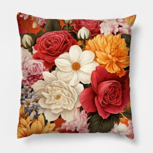 Summer Floral Design Pillow