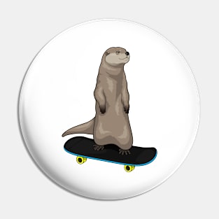 Otter Skater Skateboard Pin