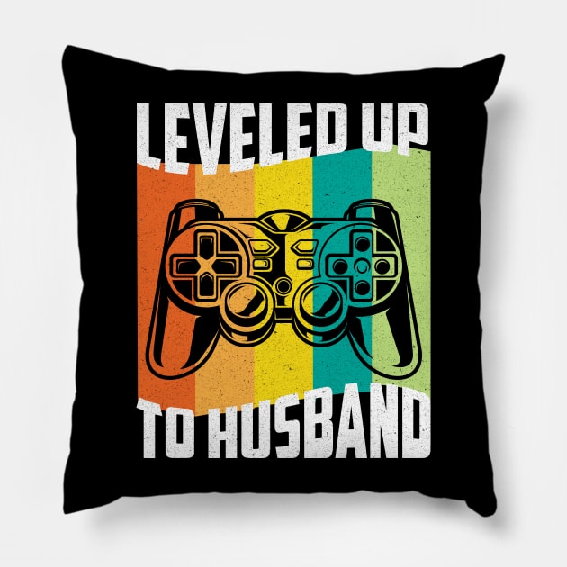 Leveled Up To Husband Gamer Pillow by Teewyld