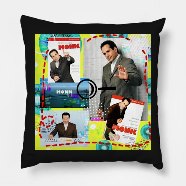 Monk Detective Adrian Monk TV homage Pillow by Edgot