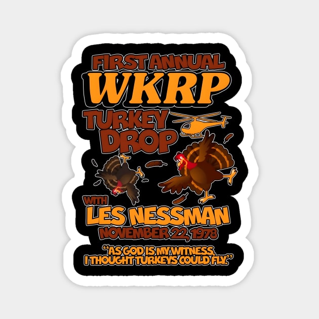 Thanksgiving 1st Annual WKRP Turkey Drop Magnet by point store