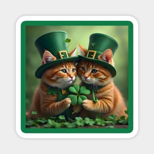 Shamrock Cats Magnet
