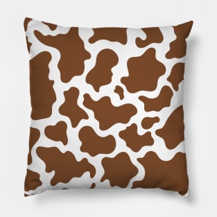 Brown Cow Print Pillow