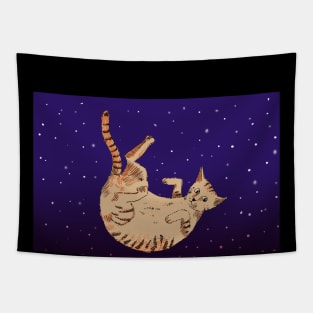 A Falling Cat Tapestry