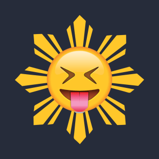 Filipino Sun Tongue Out Emoji T-Shirt