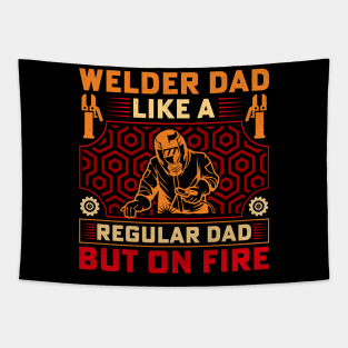 Welder Dad Retro Vintage Funny Welding Quotes Tapestry