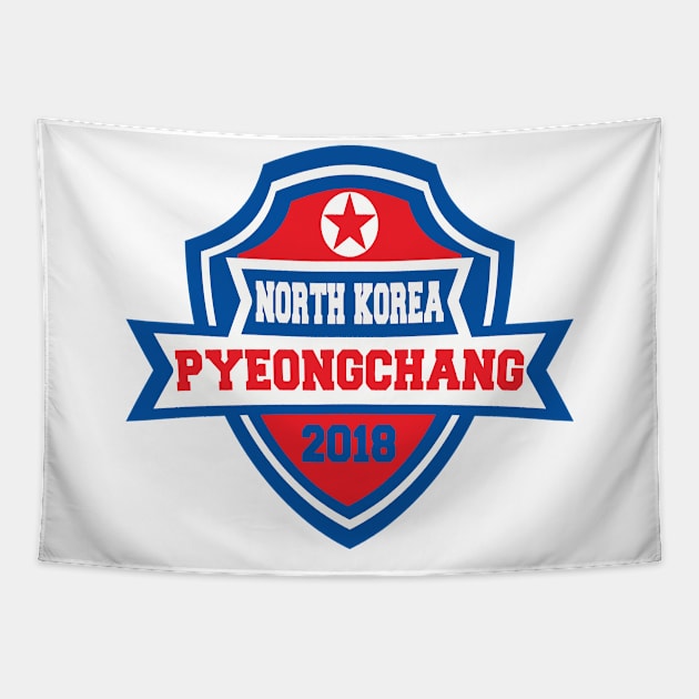 Team North Korea Pyeongchang 2018 Tapestry by pralonhitam