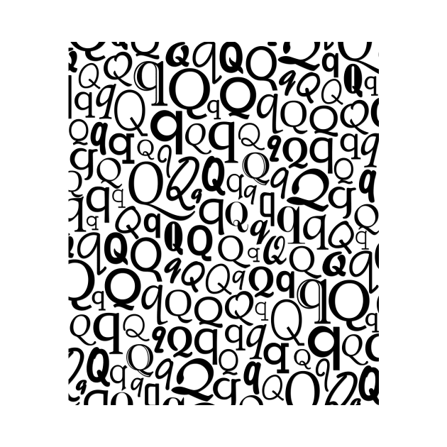 Q - Typography (Black) by gillianembers