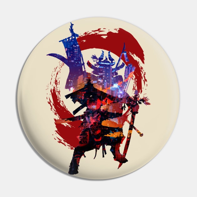 Samurai, Warrior Pin by DavidLoblaw