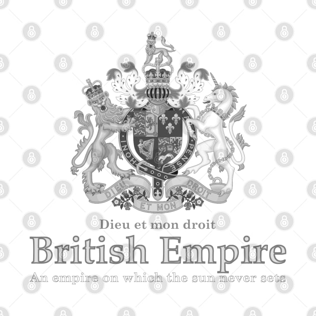 British Empire - black and white coat of arms by Madi's shop