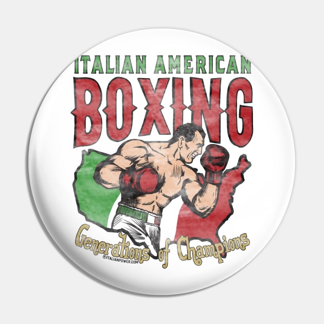 Italian American Boxing Champions Pin by ItalianPowerStore