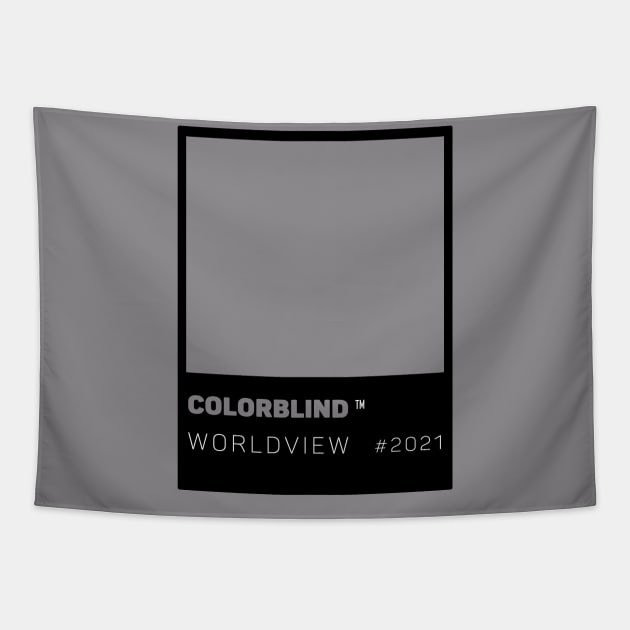 COLORBLIND WorldView - black logo card. Tapestry by DREAM SIGNED Collection