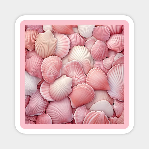 Rose seashells II Magnet by hamptonstyle