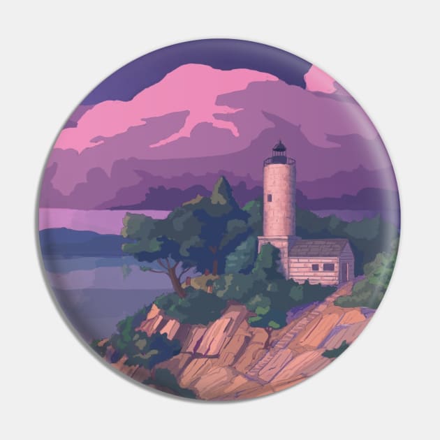 Lighthouse Pin by Ginkgo Whale