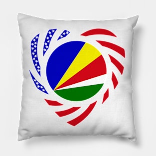 Seychelles American Multinational Patriot Flag (Heart) Pillow