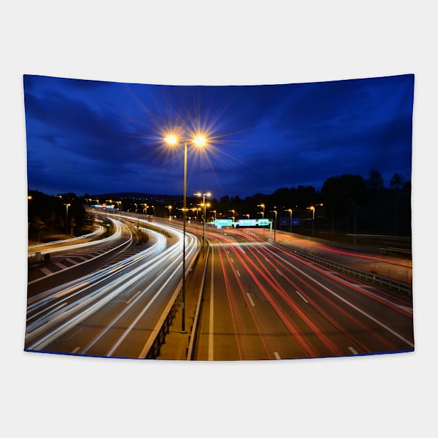 Highway 1 / Swiss Artwork Photography Tapestry by RaphaelWolf