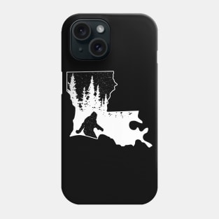 Bigfoot Louisiana State Map Gifts Phone Case