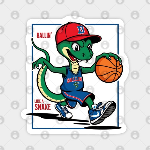 Ballin' Like a Snake Magnet by Urbanprint