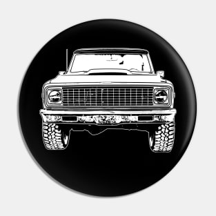 White Chevy K5 Blazer Sketch Art Pin