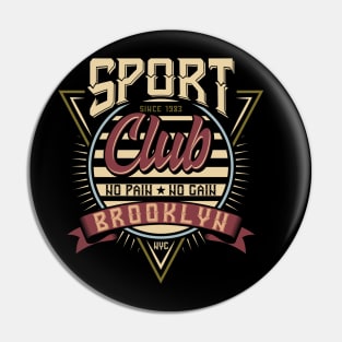 Sports vintage badge club brooklyn Pin