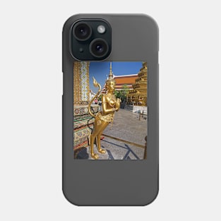 Mythological statue at Wat Phra Kaew, Bangkok, Thailand Phone Case