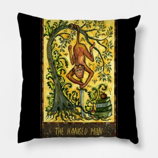 The Hanged Man. Magic Gate Tarot Card Design. Pillow