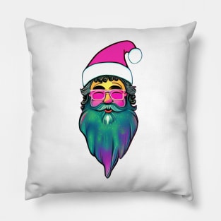 Retro Vintage Pink Santa Claus Pillow