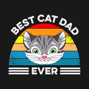 Best Cat Dad Ever Kitty Calico Cat Fathers Day T-Shirt