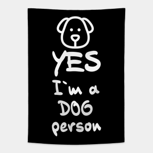 YES, I`m a DOG person Cool Cartoon Style Gift Idea for Dog Lovers Tapestry