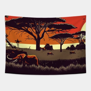 Zambia landscape Tapestry