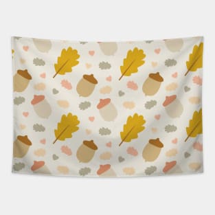 Acorns and Leaves Pattern Tapestry